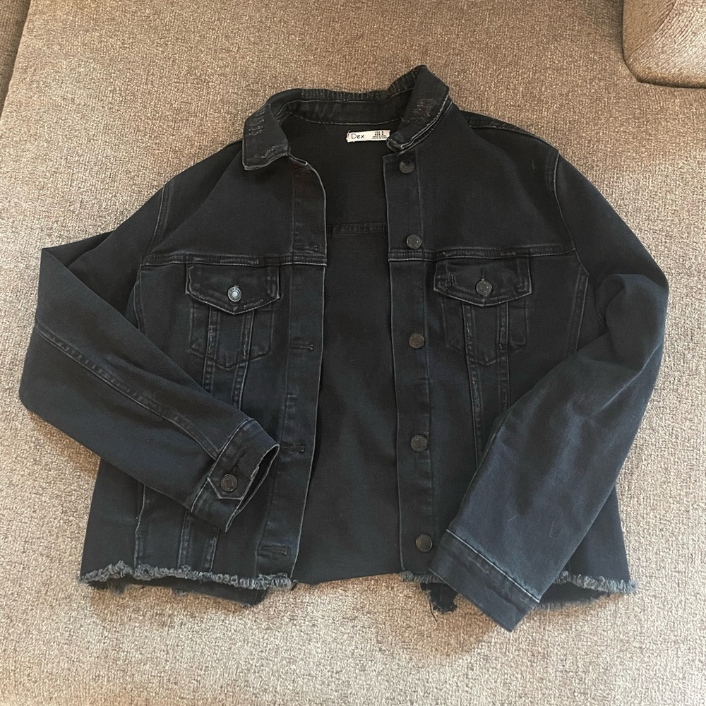 Black denim jacket